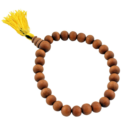 Meditationszubehör / Handmalas/Armb&auml;nder / Power-Bracelet Sandelholz mit 27 Perlen